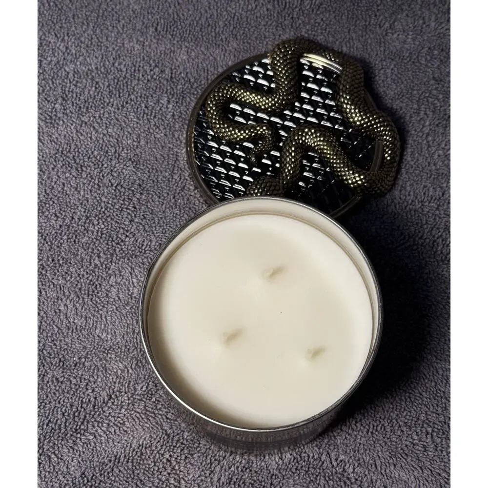 NEW Bath & Body Works Wicked Vanilla Woods 14.5 Oz 3 Wick Candle Snake Lid
